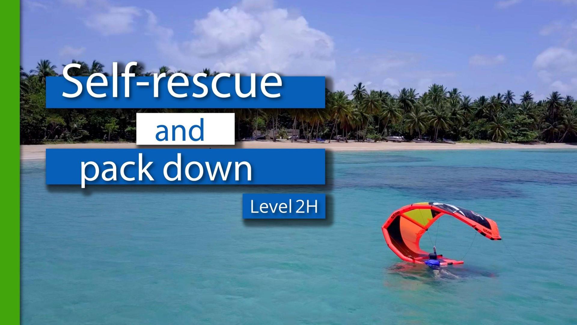 kitesurf Level 2H - Self-rescue and pack down